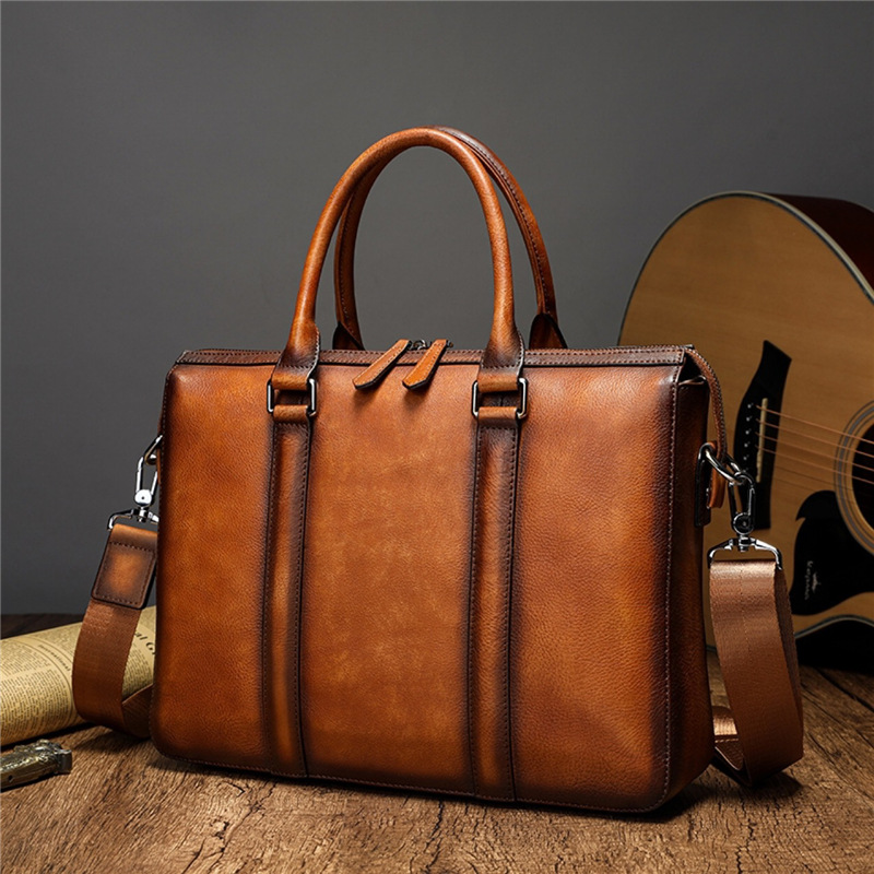 Leather Briefcase - Porte-documents en cuir pleine fleur YETTIES
