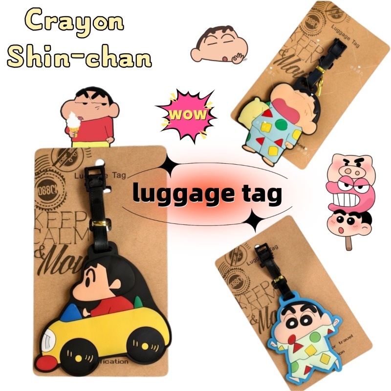Travel Luggage Set - Étiquette de bagage fantaisie Crayon Shin-chan,