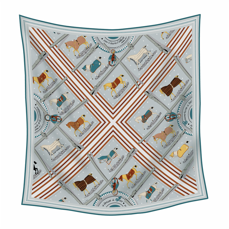 Cashmere Scarf - Écharpe en soie cachemire imprimée tendance