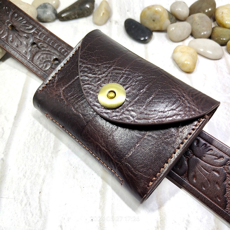 Leather Wallet Men - Blongk-Mini sac de taille en cuir