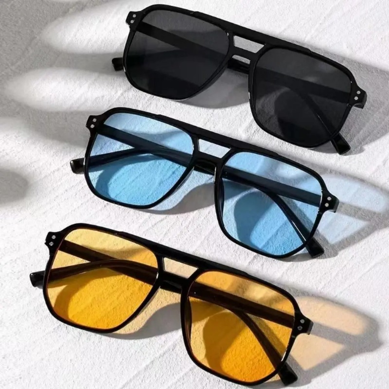 Sunglasses Uv400 - Lunettes de soleil à monture carrée,