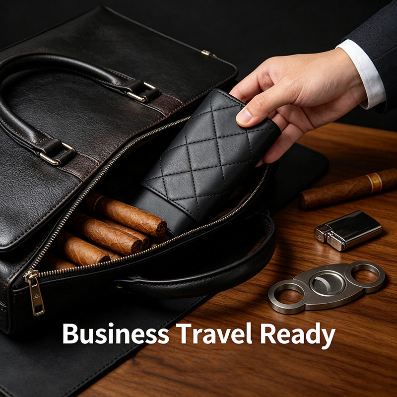Premium Cigar Case - Étui à cigares grande taille en