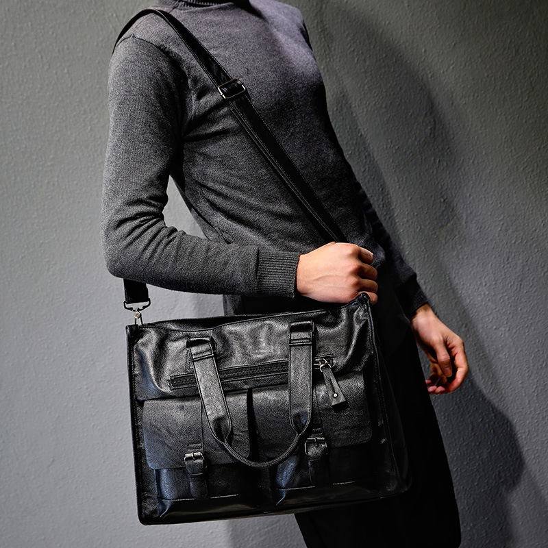 Sac à bandoulière en cuir PU,  - Leather Briefcase avis et prix