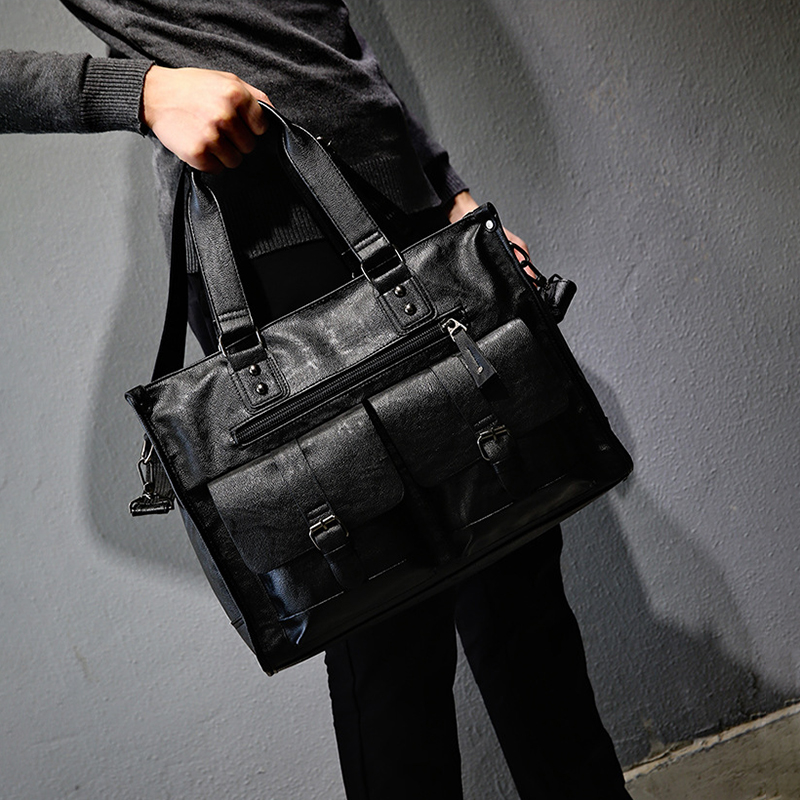 Sac à bandoulière en cuir PU,  - Leather Briefcase avis et prix