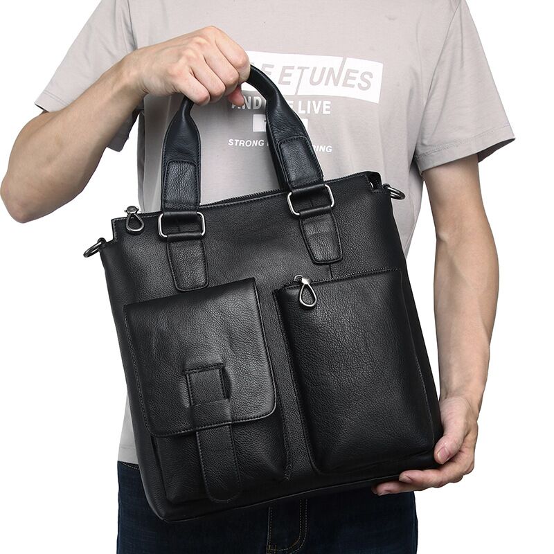 Sac à main Vertical en cuir vé - Leather Briefcase avis et prix