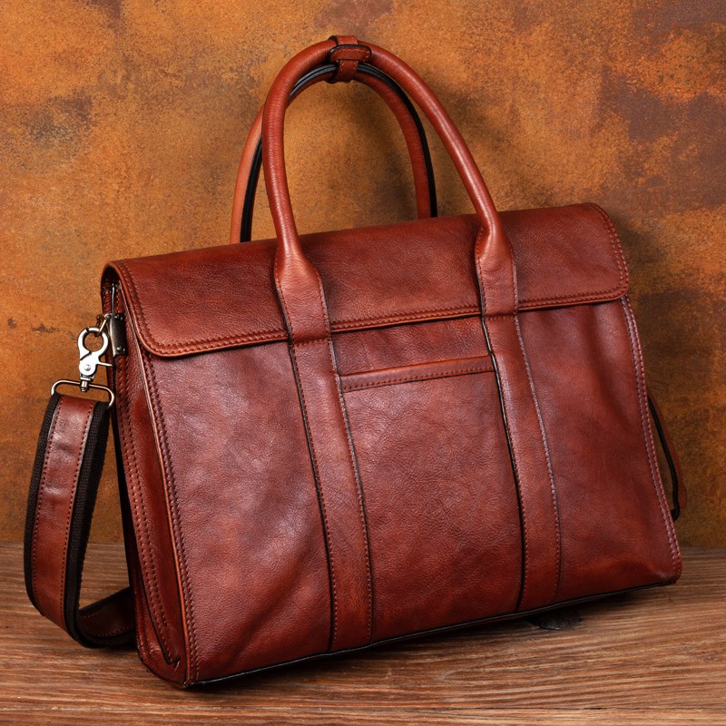 Sac à main en cuir tanné végét - Leather Briefcase avis et prix