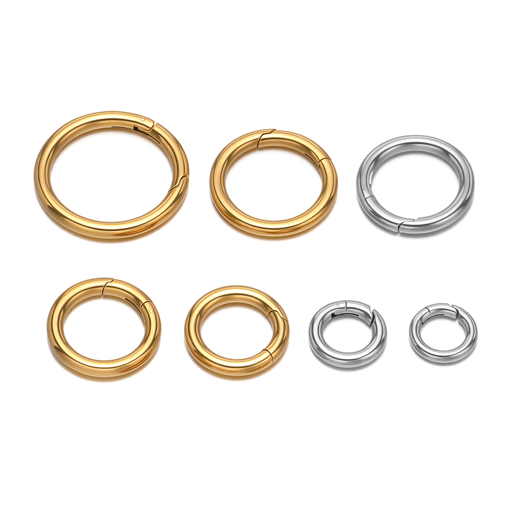 Fermoirs à ressort ronds en ac - Gold Plated Jewelry avis et prix